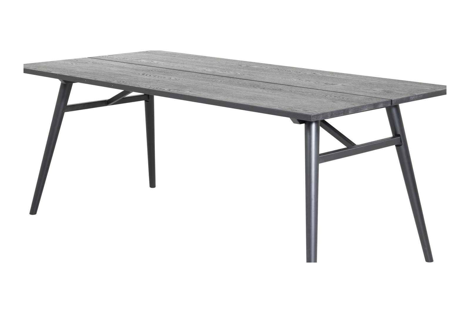 Sleek spsiebord Sort spisebord i finér med sorte metallben.