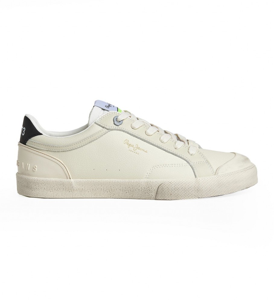 Tênis Pepe Jeans Kenton Vintage de Couro Branco