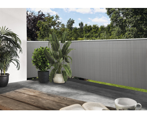 Konsta PVC Premium holle kamer privacyschermmat, 3 x 0,9 m, betonlook