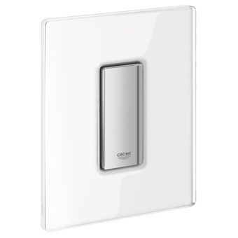 Grohe Skate Cosmopolitan urinoir bedieningsplaat glas inclusief mechanisch functiedeel wit