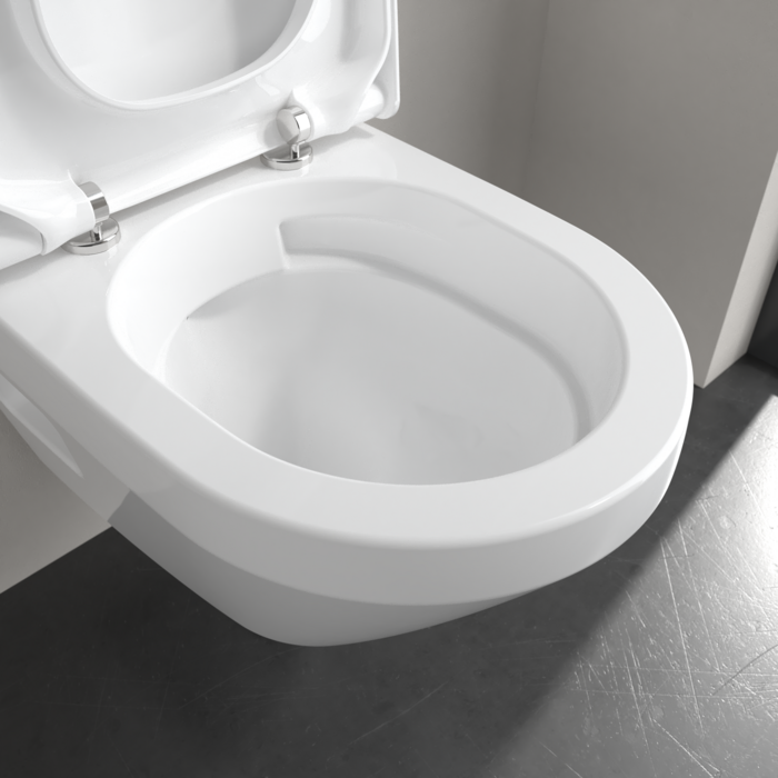 Villeroy & Boch Architectura compact randloos toilet CeramicPlus met TwistFlush rond wit glans