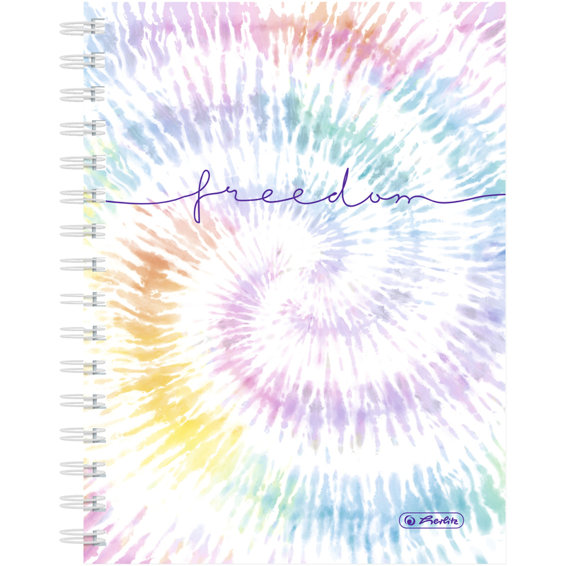 Herlitz New Bastik Spiralheft, Freedom, A5, kariert 5 mm, grau