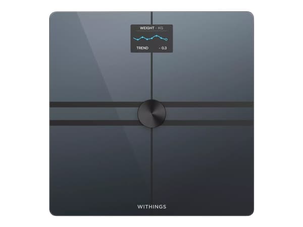 Withings Body Comp - skala med kroppsvektanalyse og pulsmåling. Medisinsk utstyr (svart)