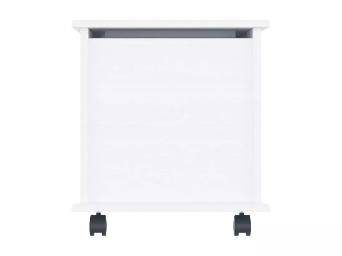 Coffre de rangement et roulettes ALTA blanc bois massif de pin