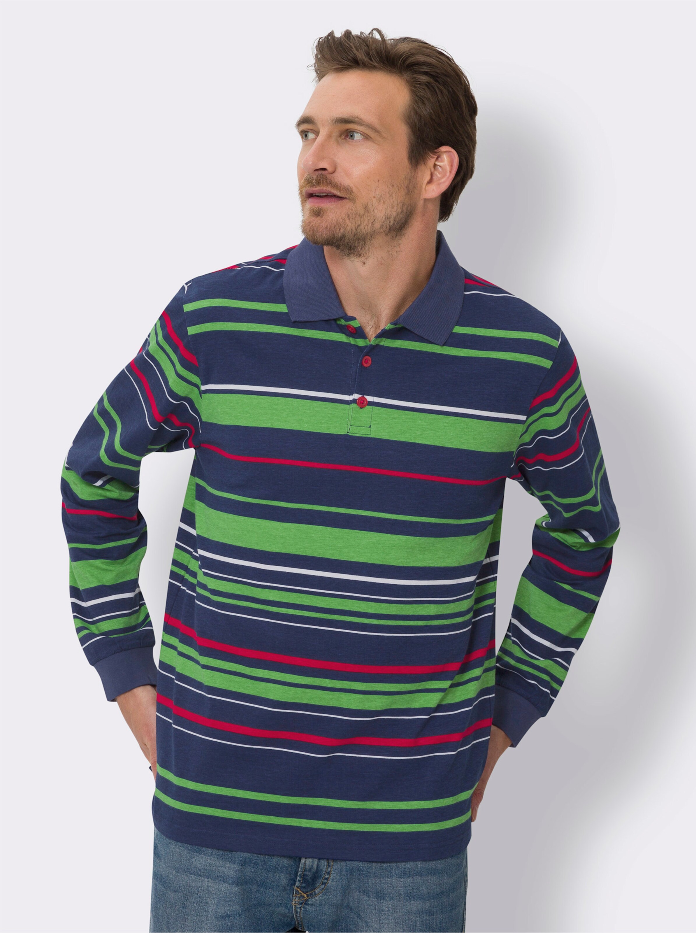 Langarm-Poloshirt