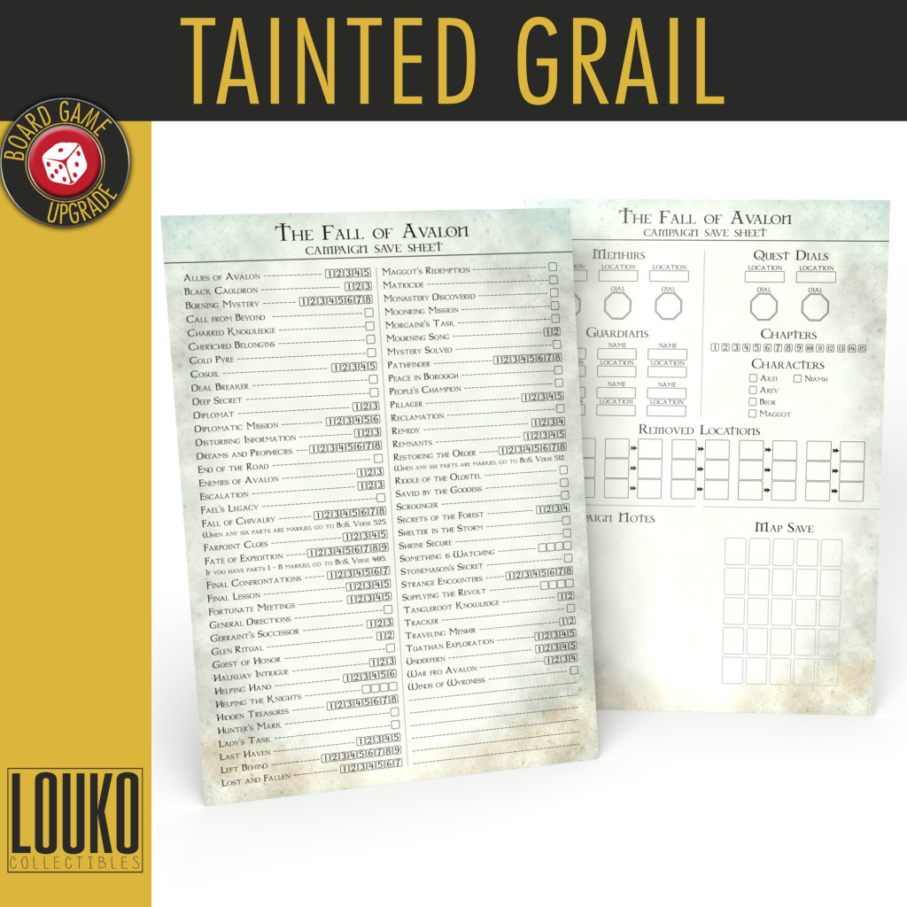 Journaux de campagne réinscriptibles pour Tainted Grail - Toutes les campagnes