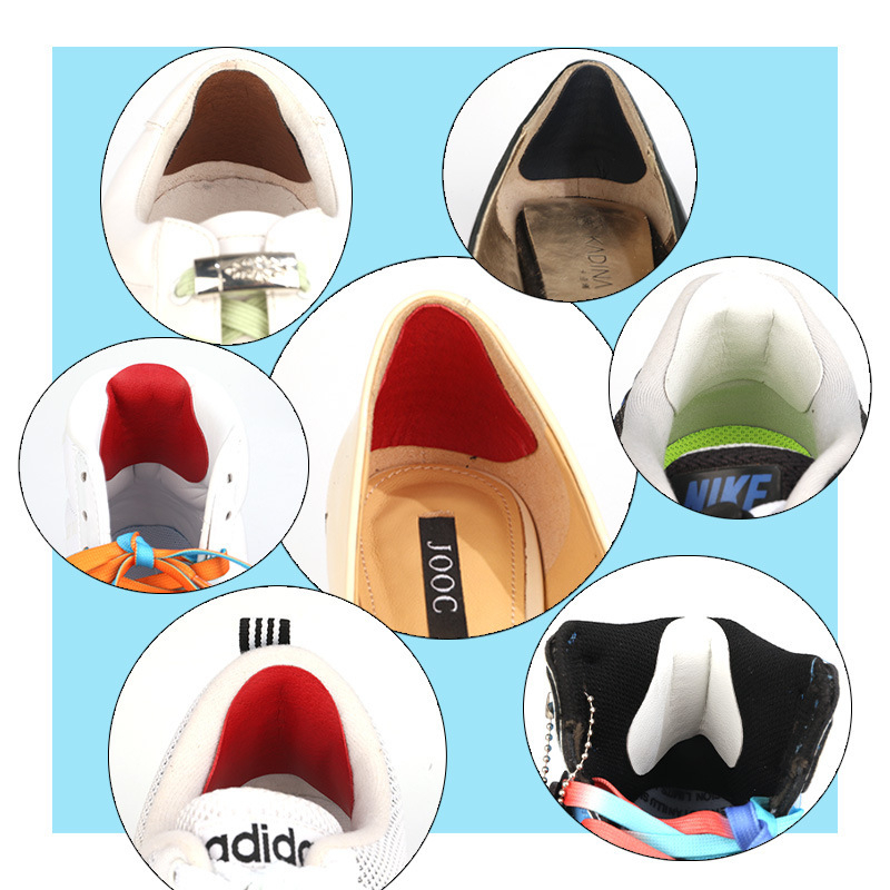 (2 Paar) Ultraweiche Leder Pads Fersen Einlage Anti-Rutsch / Massage Einlagen für Turnschuhe - Braun