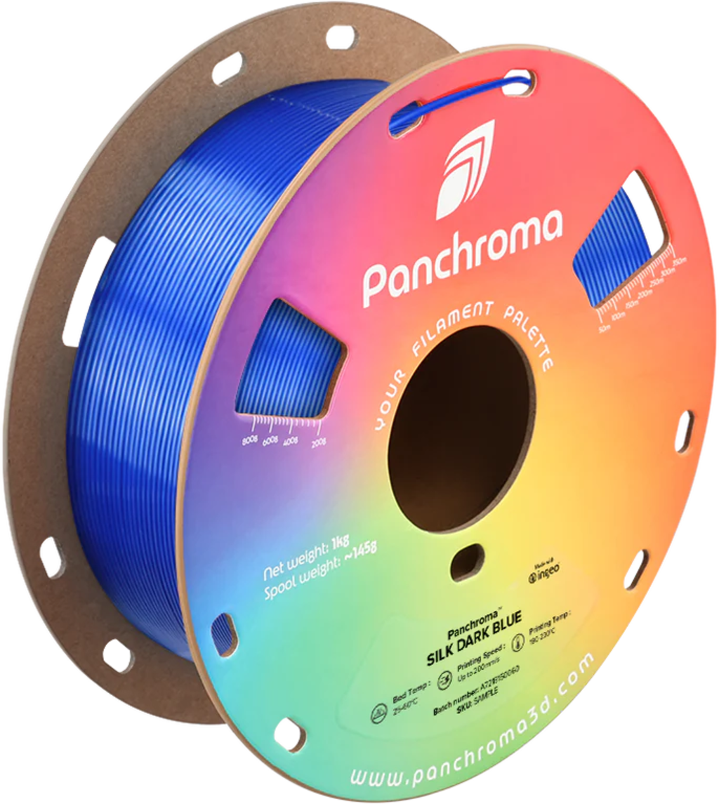 Polymaker  Panchroma™ PLA Silk Dark Blue, 1,75 mm / 1000 g    Der Glanz der Eleganz in Dark Blue