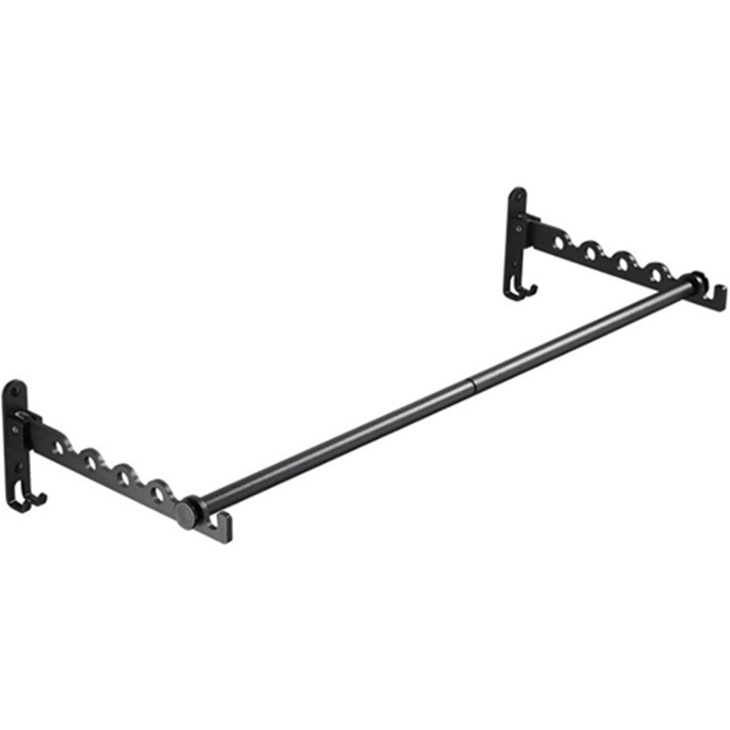 (80cm) Metall Wand Wäscheständer Klappbare Kleider Stange - Schwarz