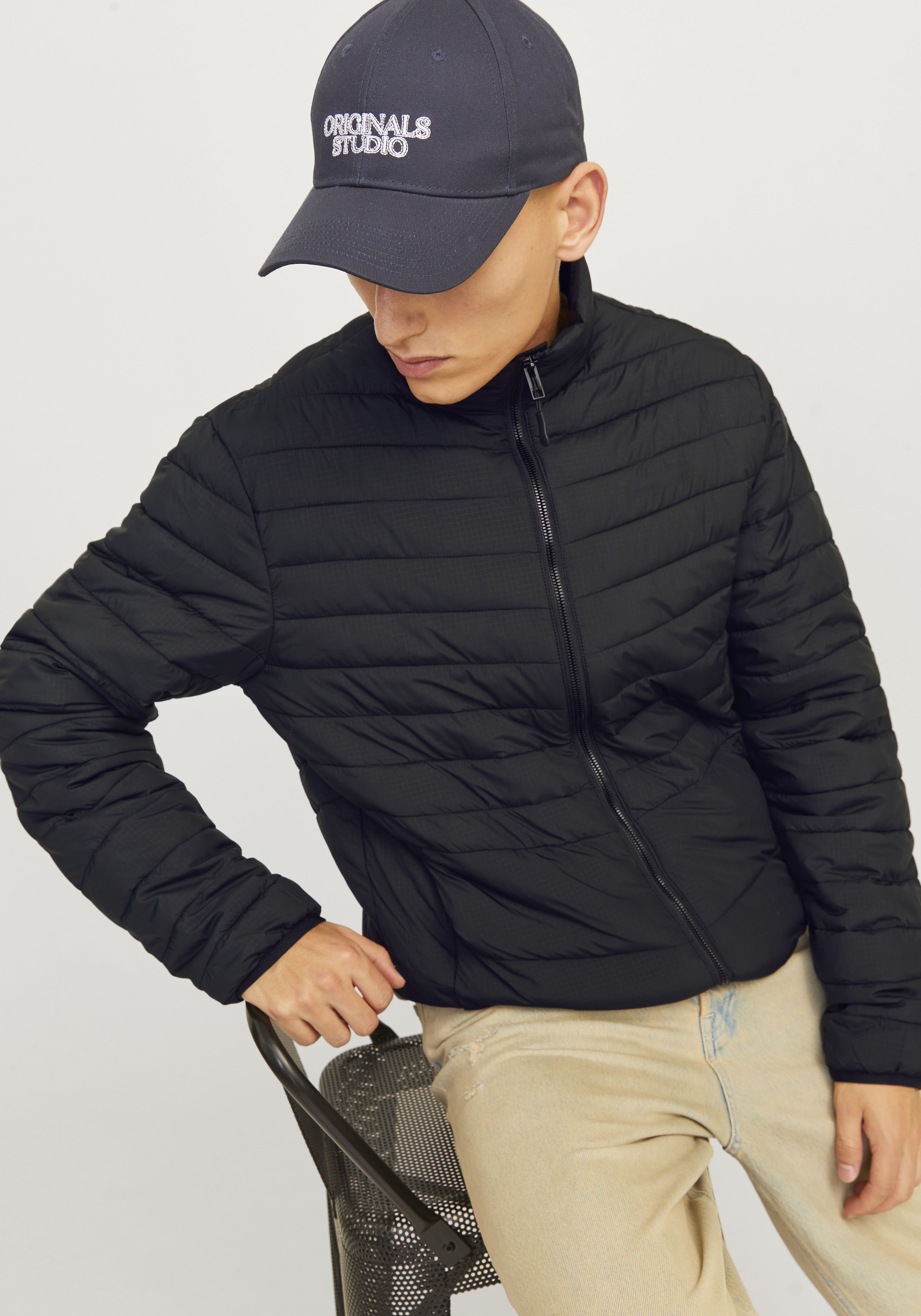 Jack & Jones Steppjacke »JJESTATE PACKABLE PUFFER COLLAR NOOS« ohne Kapuze