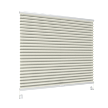 Enkel plisségordijn Draaikiepraam hout 7134 beige