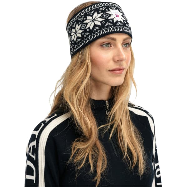 Bandeau ski DALE OF NORWAY GARMISCH HEADBAND BLACK/OFF WHITE/DARK CHARCOAL