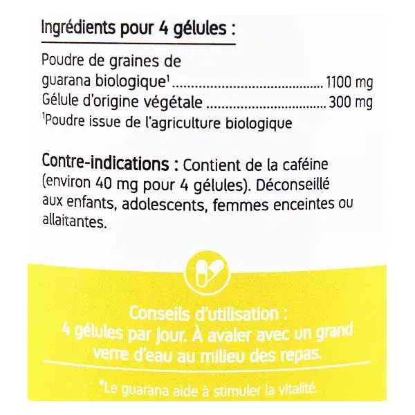 Nat & Form Guaraná Orgânico Ecológico 200 cápsulas