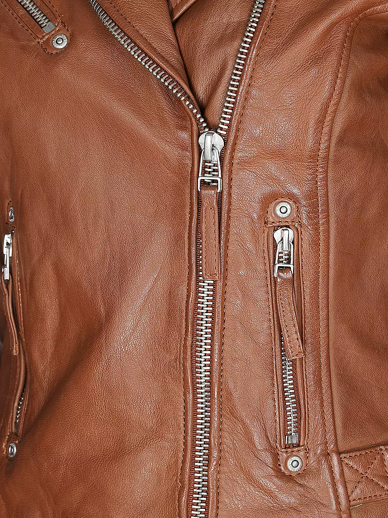 GIPSY BY MAURITIUS Lederjacke hellbraun