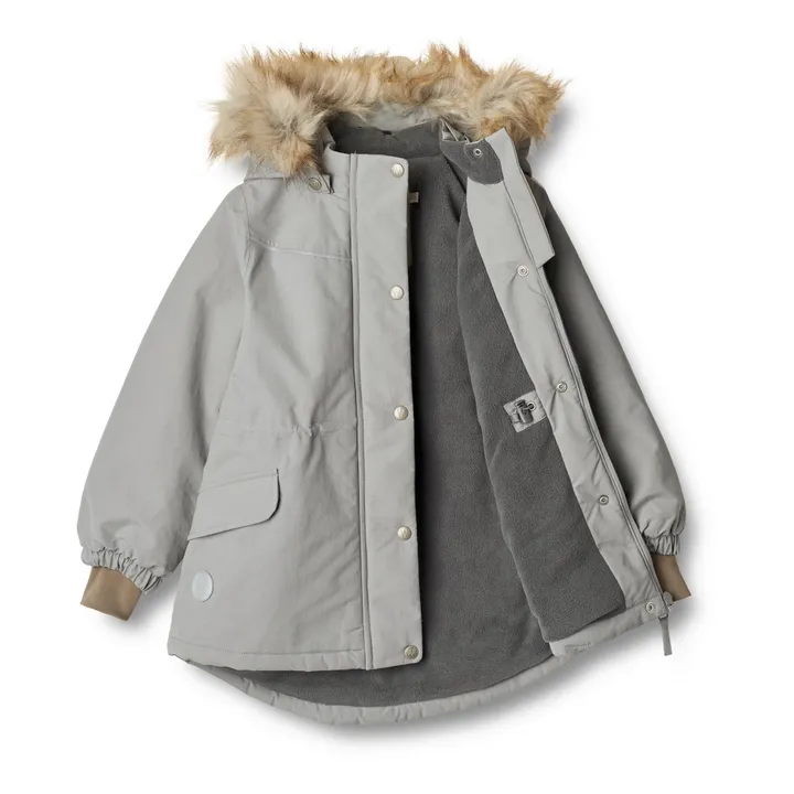 Wheat Parka Façon Fourrrure Matières Recyclées Mathilde | Gris
