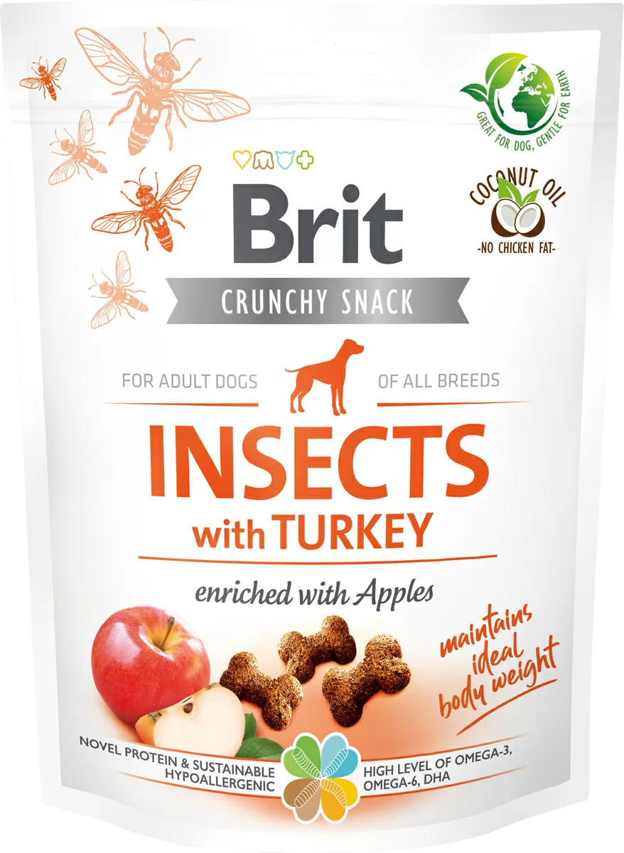 Brit Care Crunchy Cracker Insects, kalkun og æble - 200 g