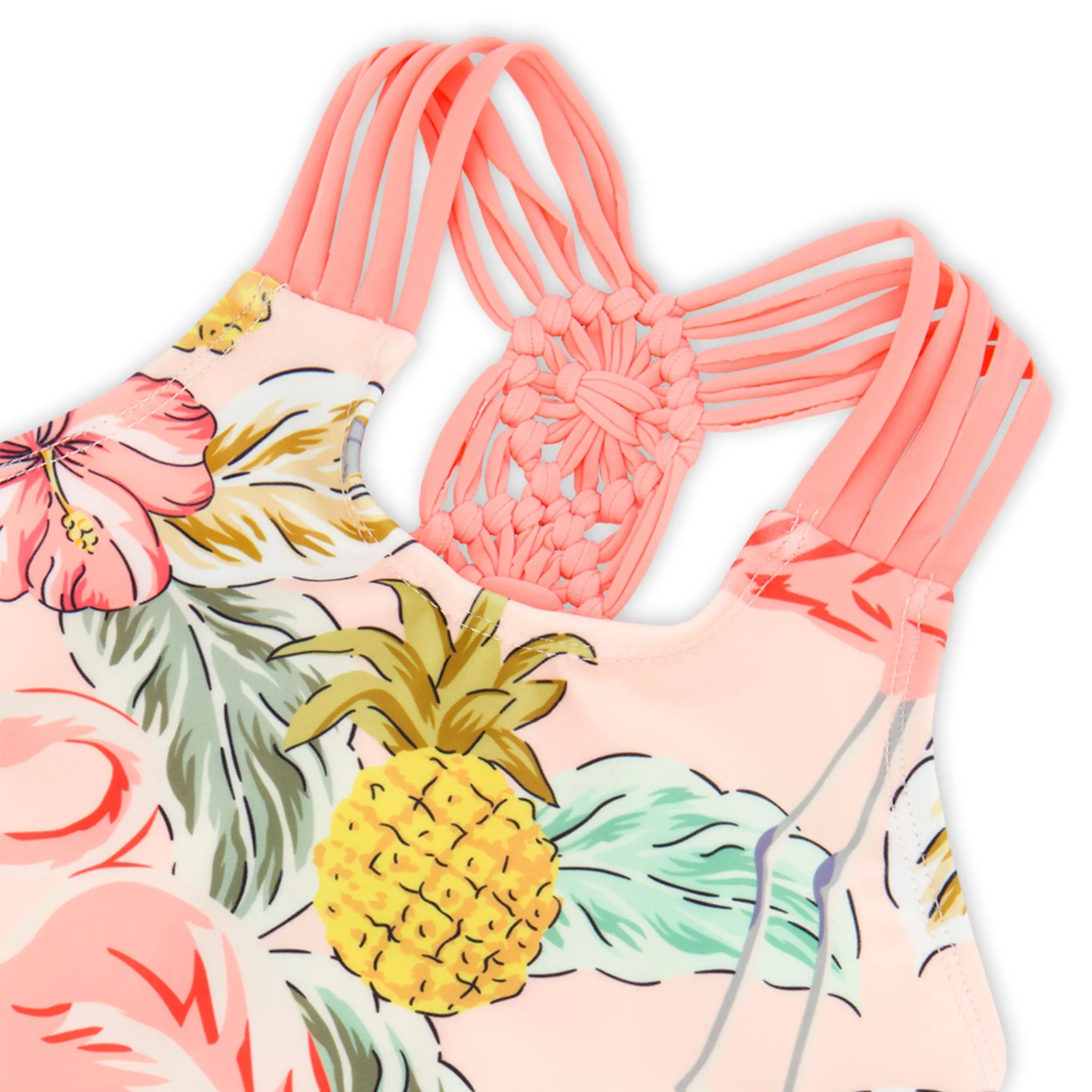 Deux par Deux Maillot UV Une Pièce Flamant Rose 7-12ans