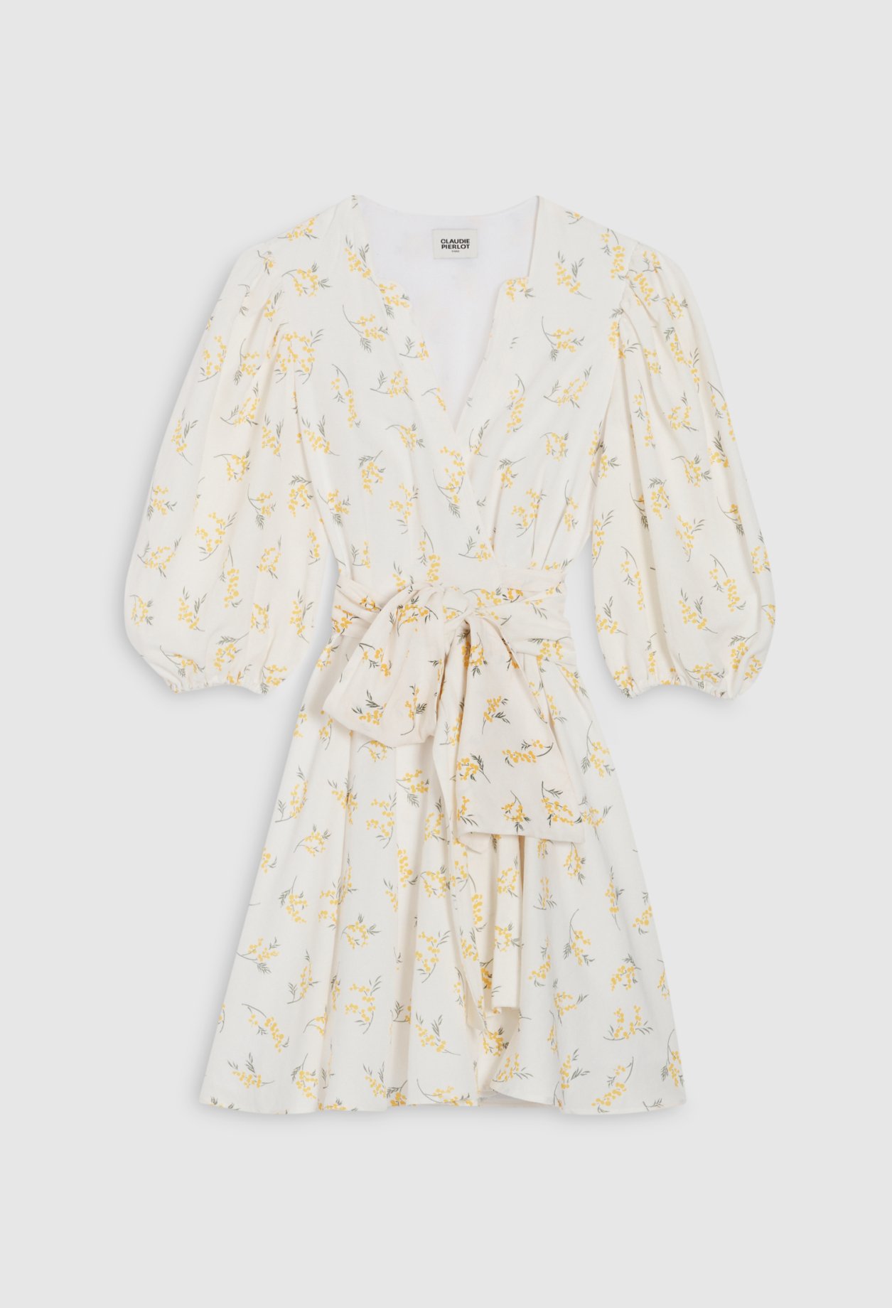 Robe courte portefeuille mimosa