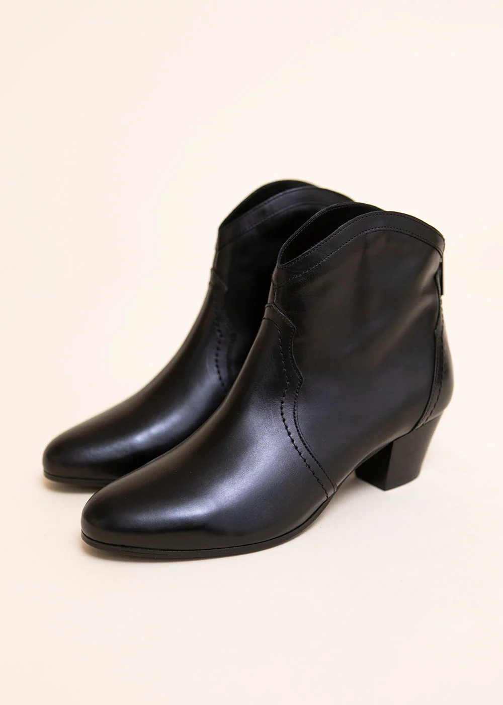 BOOTS CELESTINE CUIR NOIR