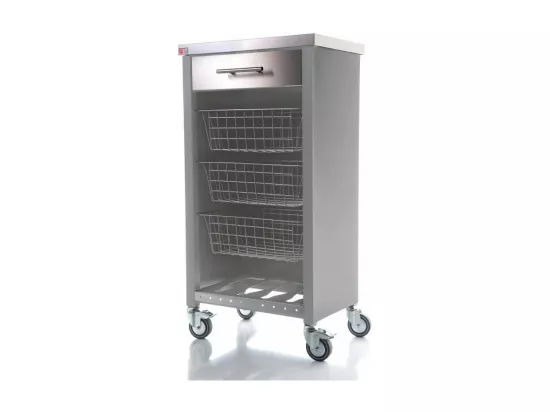Desserte de cuisine plateau supérieur en Acier Inoxydable - Gris, Inox - 93*48*34cm - CHELSEA