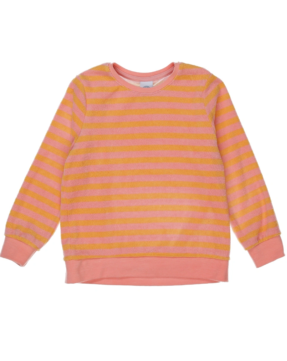 Frottee-Schlafanzug lang STRIPES in searose