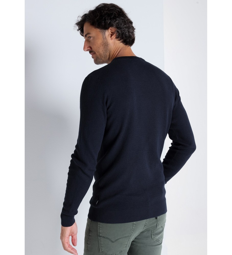 Victorio & Lucchino, Camisa de gola redonda estruturada preta V&L
