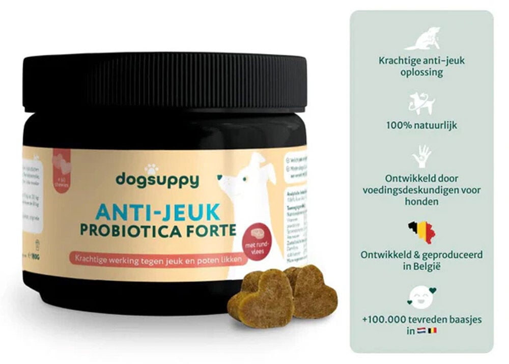 Dogsuppy Anti-Jeuk met Insecten - Probiotica - 60 Stuks - Insect
