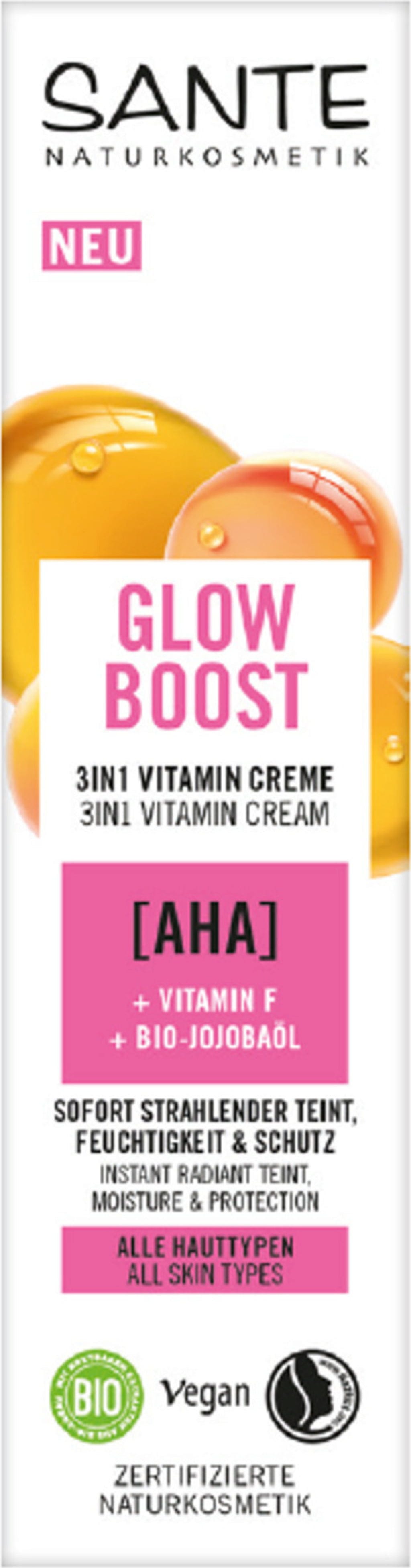 Santé naturally.  Glow Boost 3in1 Vitamin Creme, 30 ml