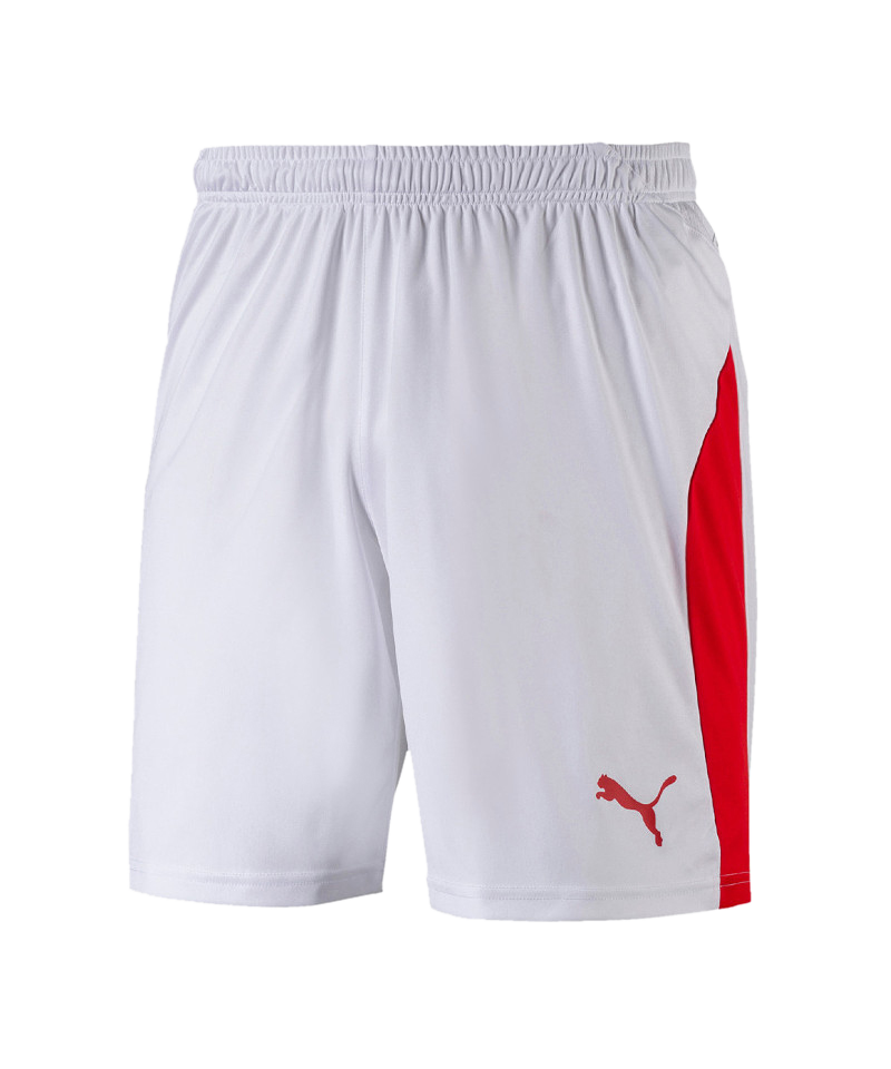 PUMA LIGA Short Weiss Rot F11