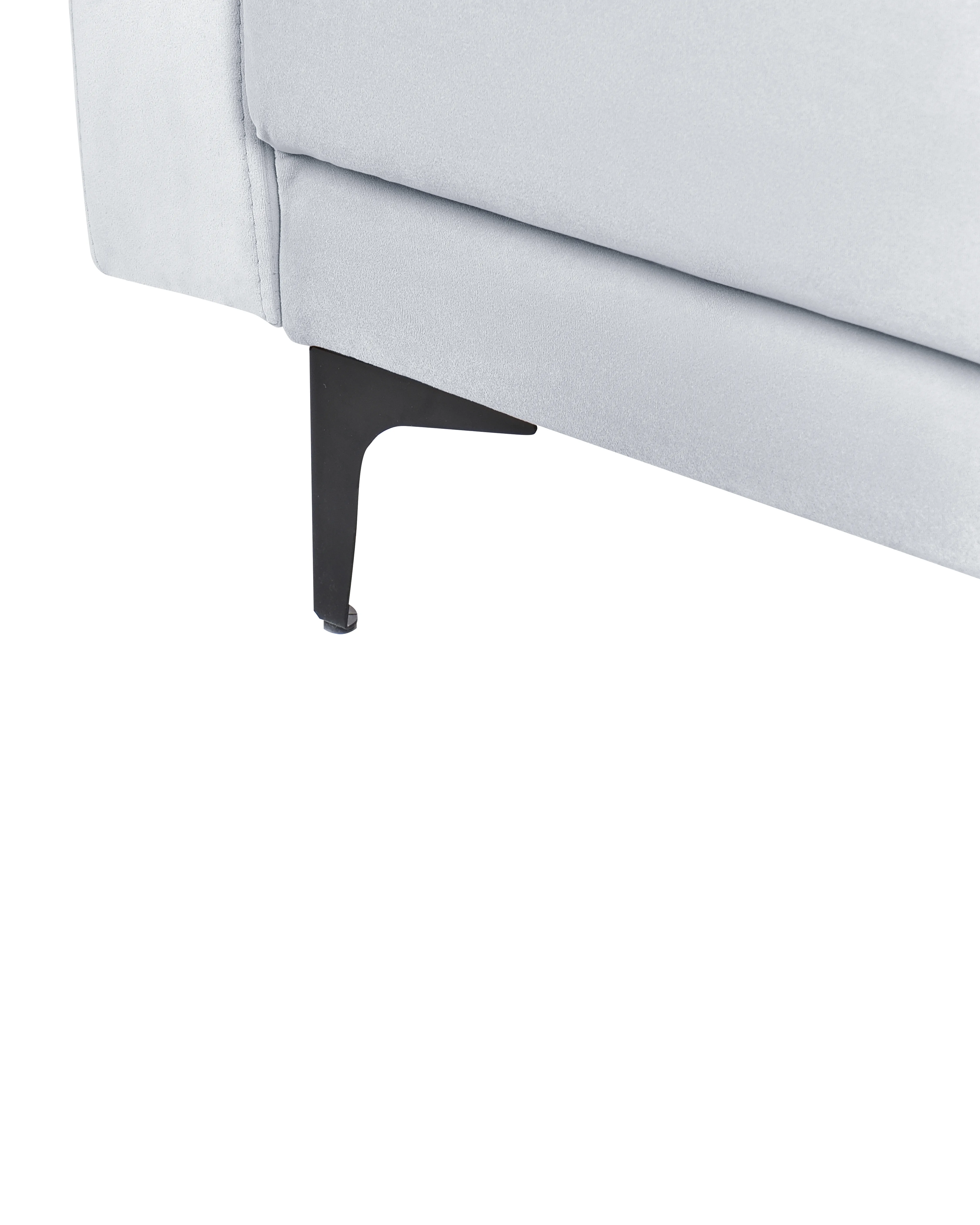 Fauteuil ABERDEEN Fluweel Lichtgrijs