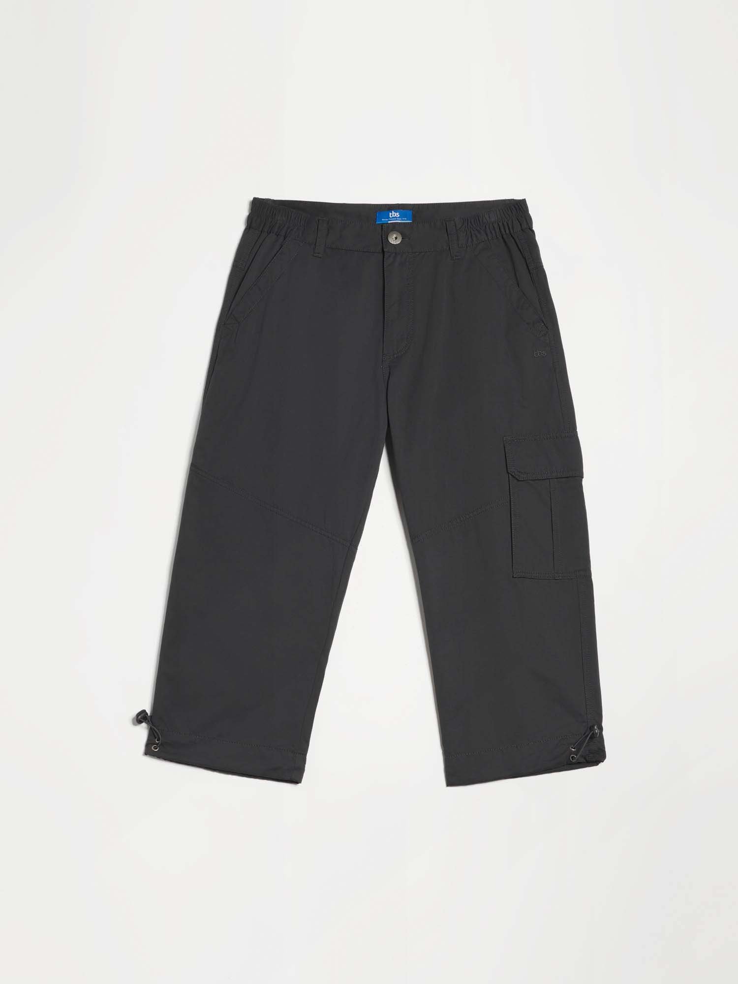 Pantacourt Homme Ceinture Semi Elastiquée Noir
