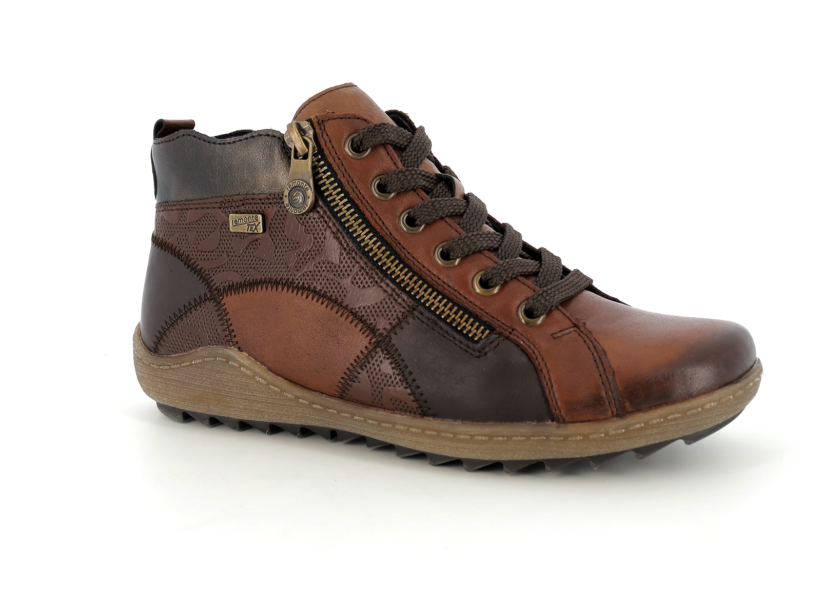 Remonte-R1467 Matières combinées Multi-Marron