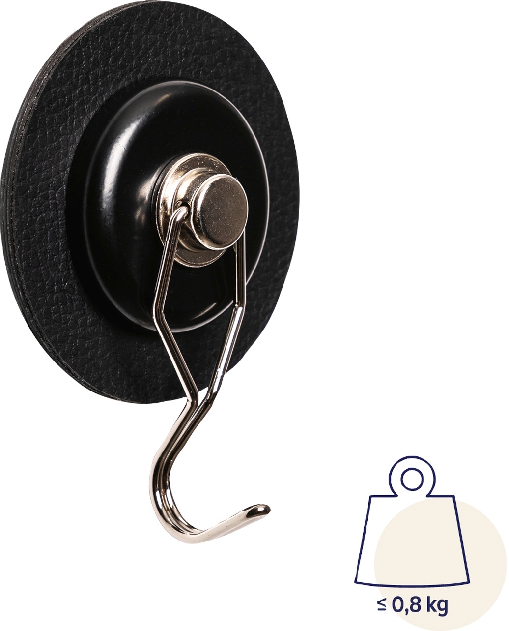 Silwy The One Metall Magnethaken inkl. Metall-Nano-Gel-Pad 7,5 cm 2-tlg. schwarz