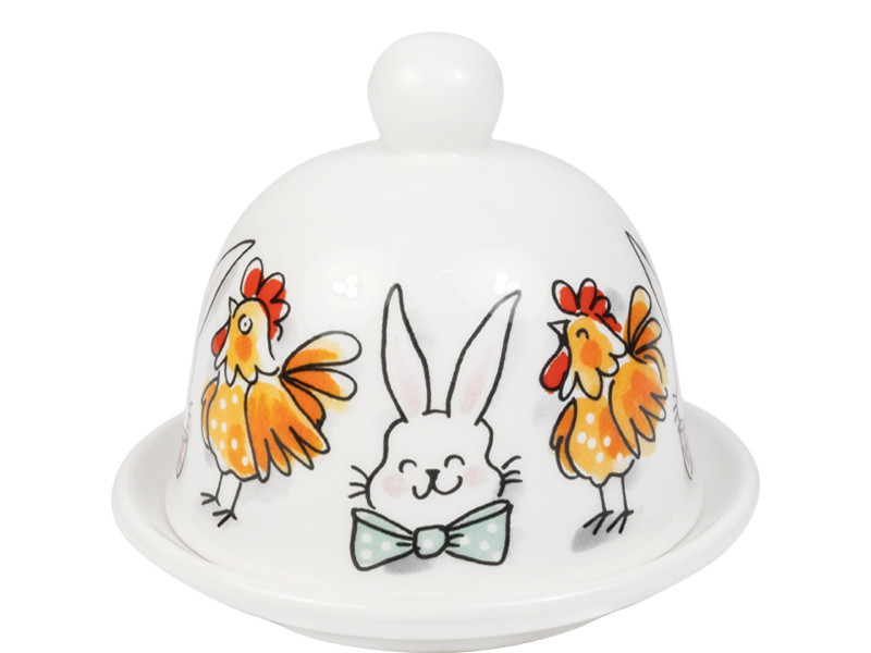Botervloot rond 12cm Pasen Paashazen & Paaskippen