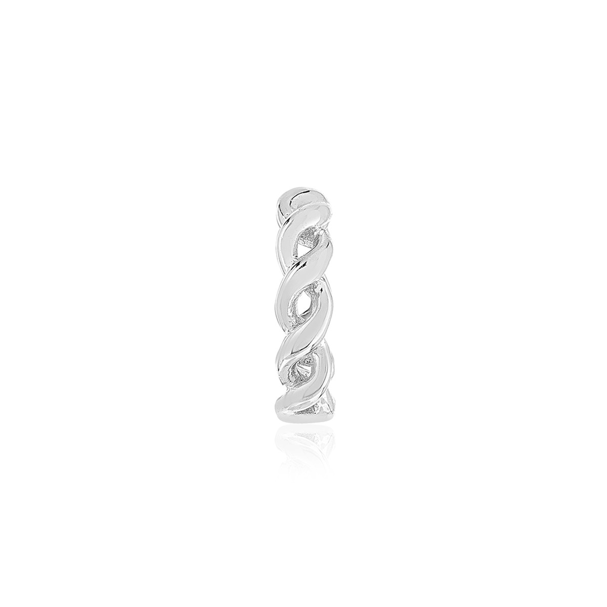 Clip d'oreille earcuff argent 925 effet tressé vendu à l'unité