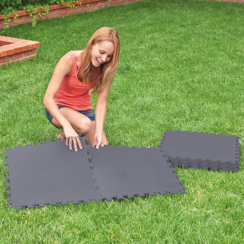 Protecteur de sol rembourré verrouillable 8pcs 50x50x0,5cm 1,9m²