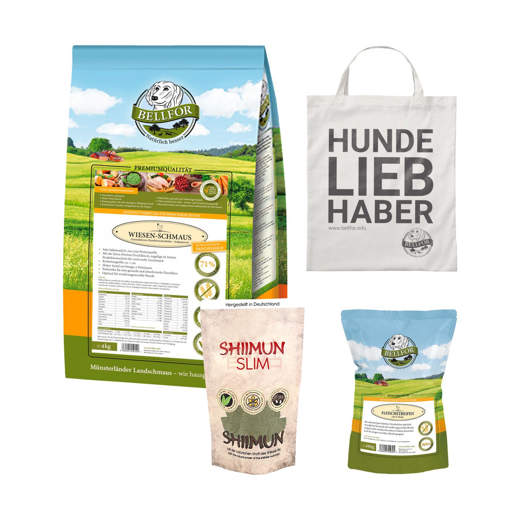 Bellfor Diät-Futterset mit kaltgepresstem Trockenfutter für große Hunderassen