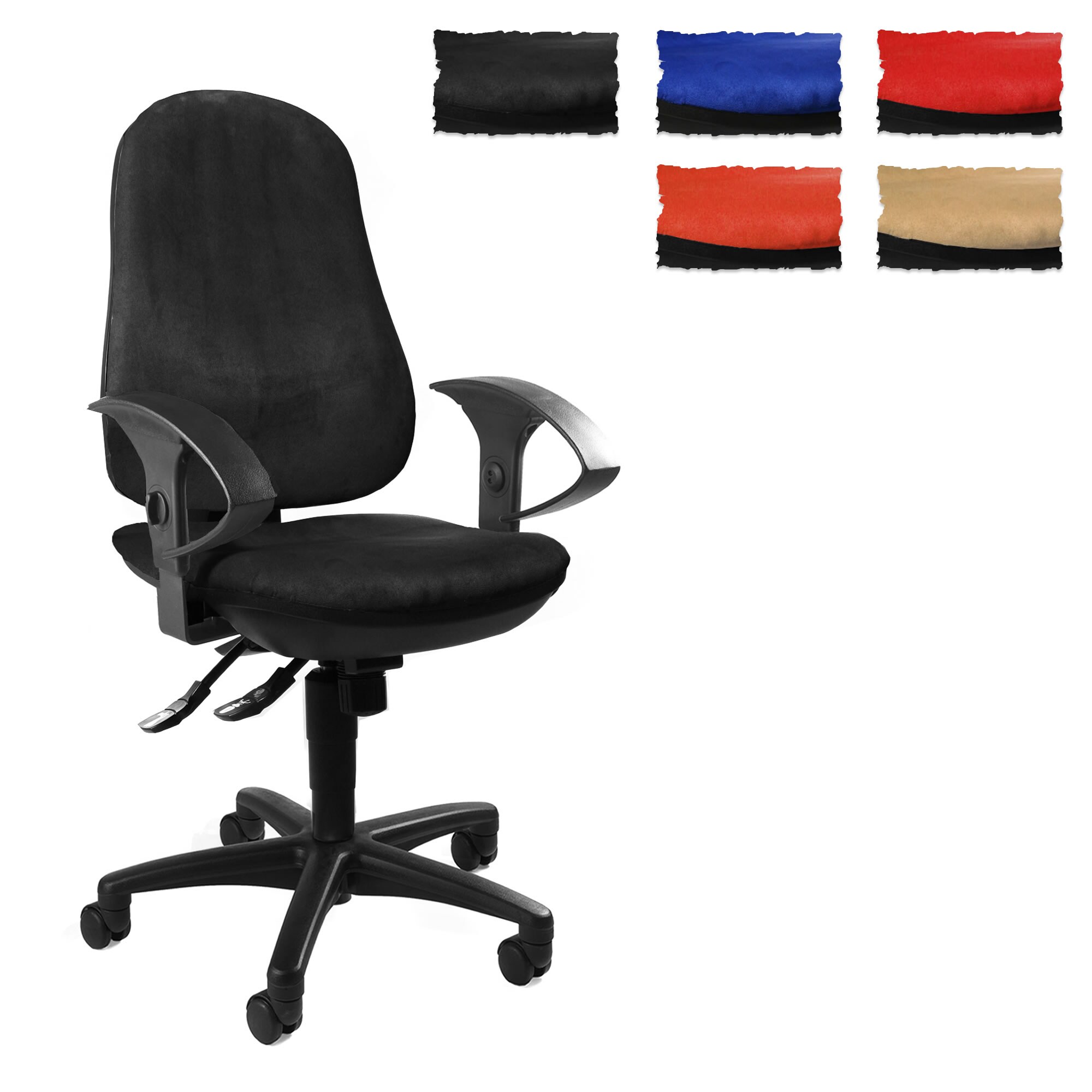 Profi Bürostuhl ERGO SYDNEY Stoff mit Armlehnen (höhenverstellbar) Topstar