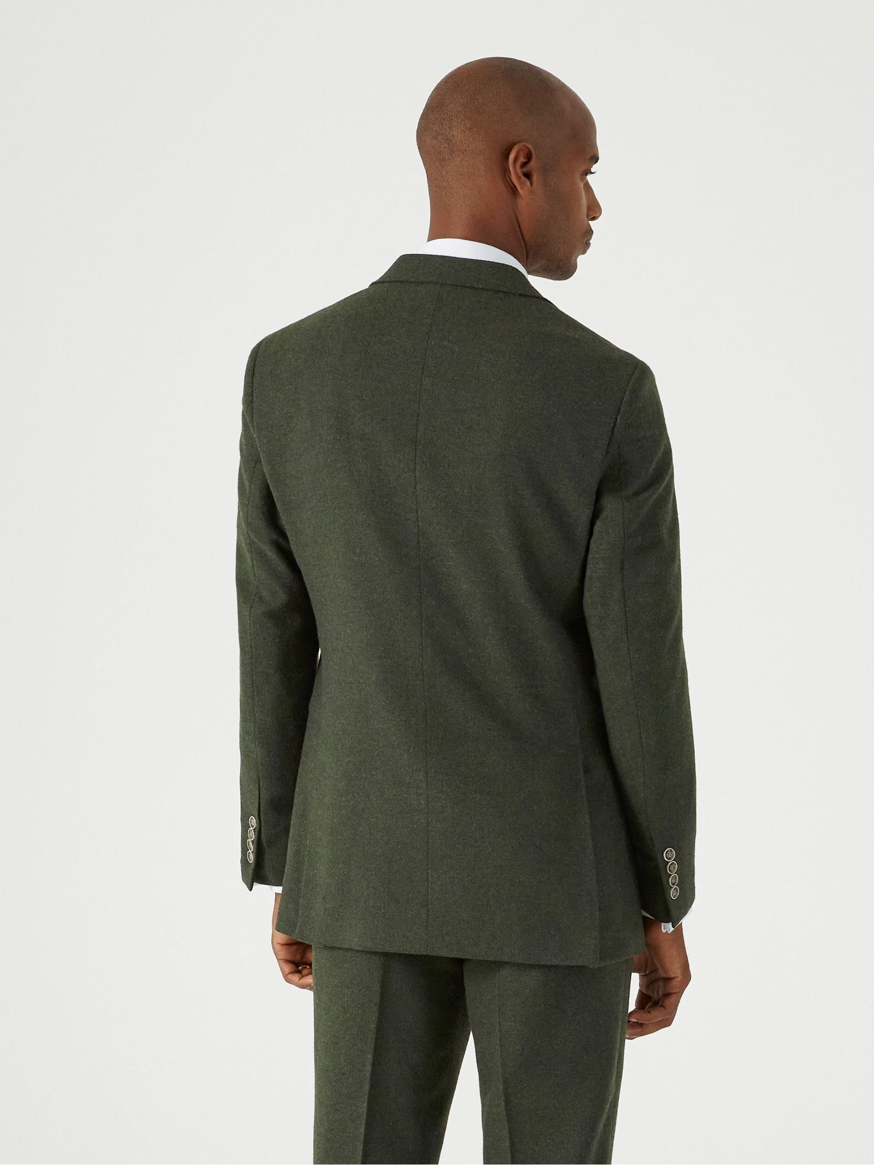 Skopes Jude Herringbone Tailored Fit Suit Jacket