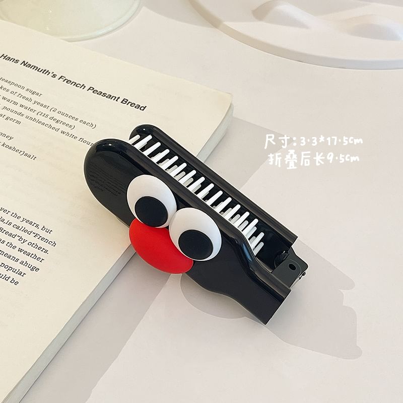 Chimi Chimi - Eenvoudige plastic opvouwbare haarborstel / Cartoon zelfklevende decoratie / Set