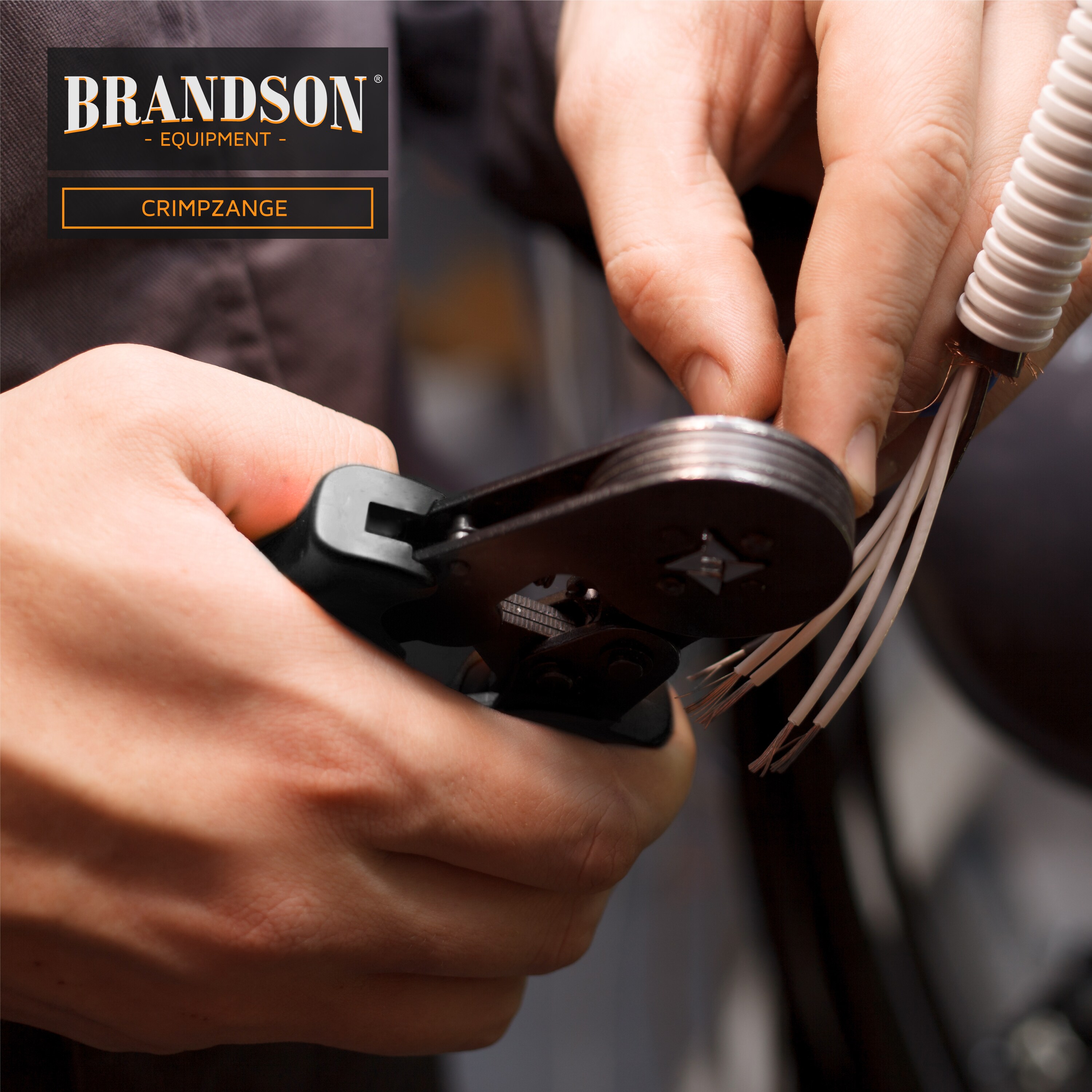 Brandson Crimpzange inkl. 1200 Aderendhülsen- Set - Profi Isolierhülsen Sortiment - Aderendhülsenzange - 0,25 mm2-10mm2