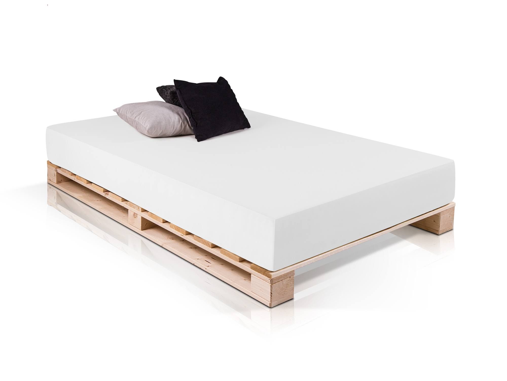 möbel-eins Palettenbett Paletti Massivholzbett 200 cm
