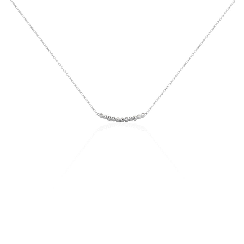 Collier Genoveva Argent Blanc Oxyde De Zirconium