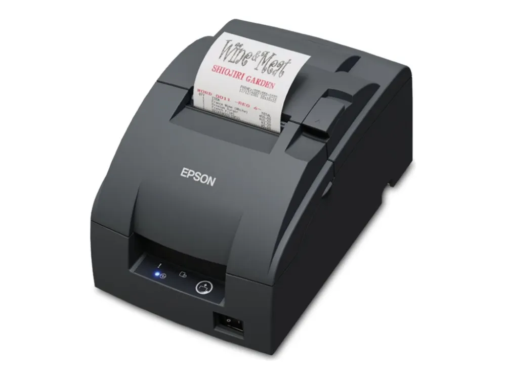 Epson TM U220IIB (101B0) - Kvitteringsprinter - to-farvet (monokrom) - dot-matrix - Rulle (7,6 cm) - 16 cpi - 9 pin - op til 8.8 linier/sek. - USB 2.0 - skærer - cool white