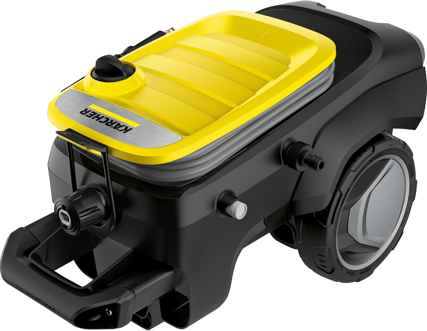 Kärcher Hochdruckreiniger K 7 Compact Home, Druck: max. 180 bar, Durchfluss: 600 l/h, Flächenleistung: 60 m²/h, Wasserfilter, Gewicht: 16 kg, mit Flächenreiniger T 7, Stein- und Fassadenreiniger