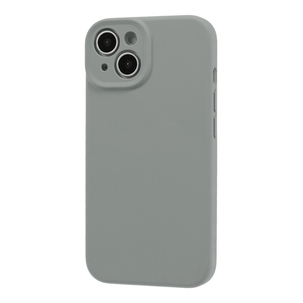 iPhone 15 Silikon Case Hülle Kameraschutz - Grau