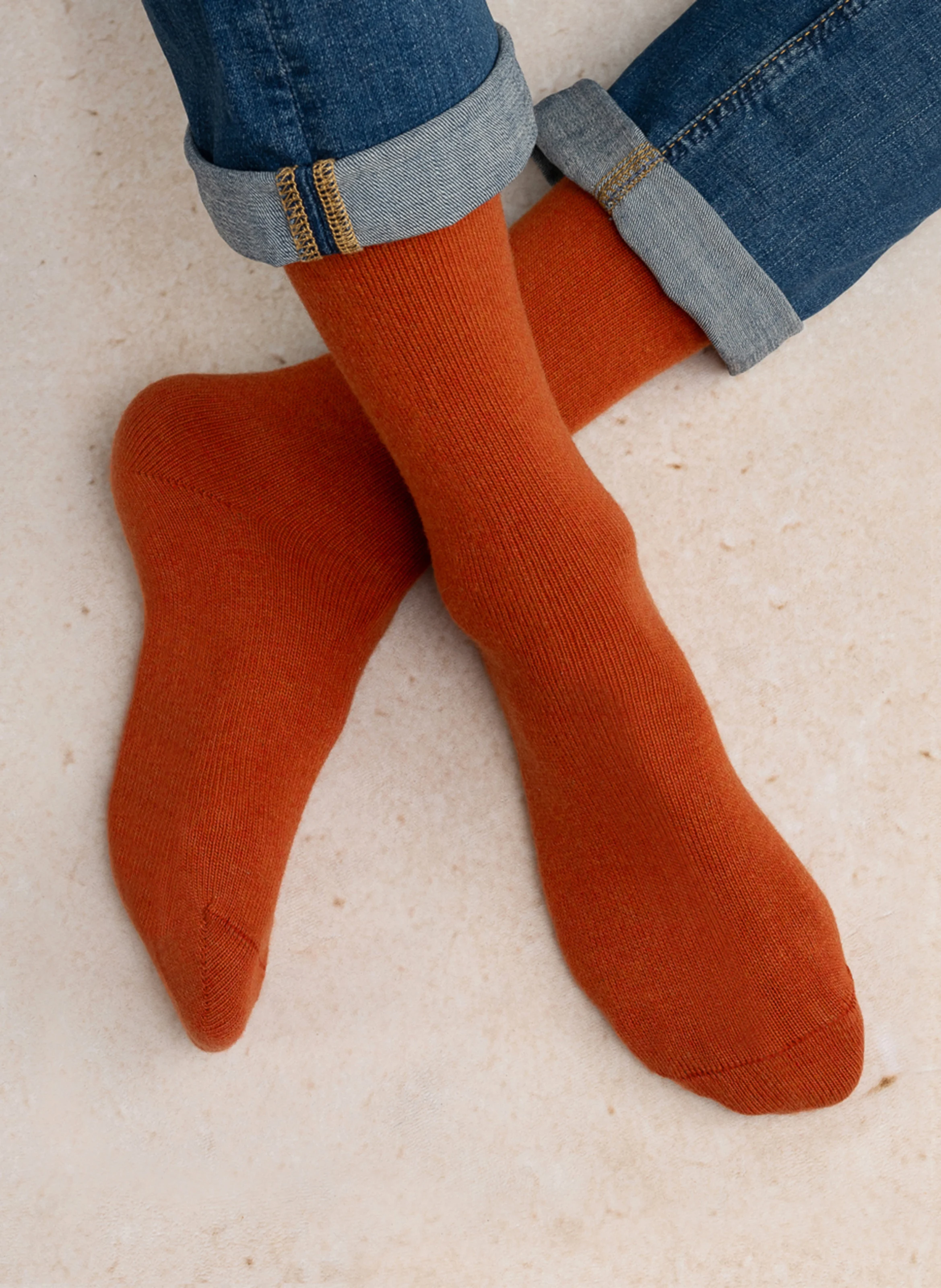 Chaussettes en laine mélangée | Orange