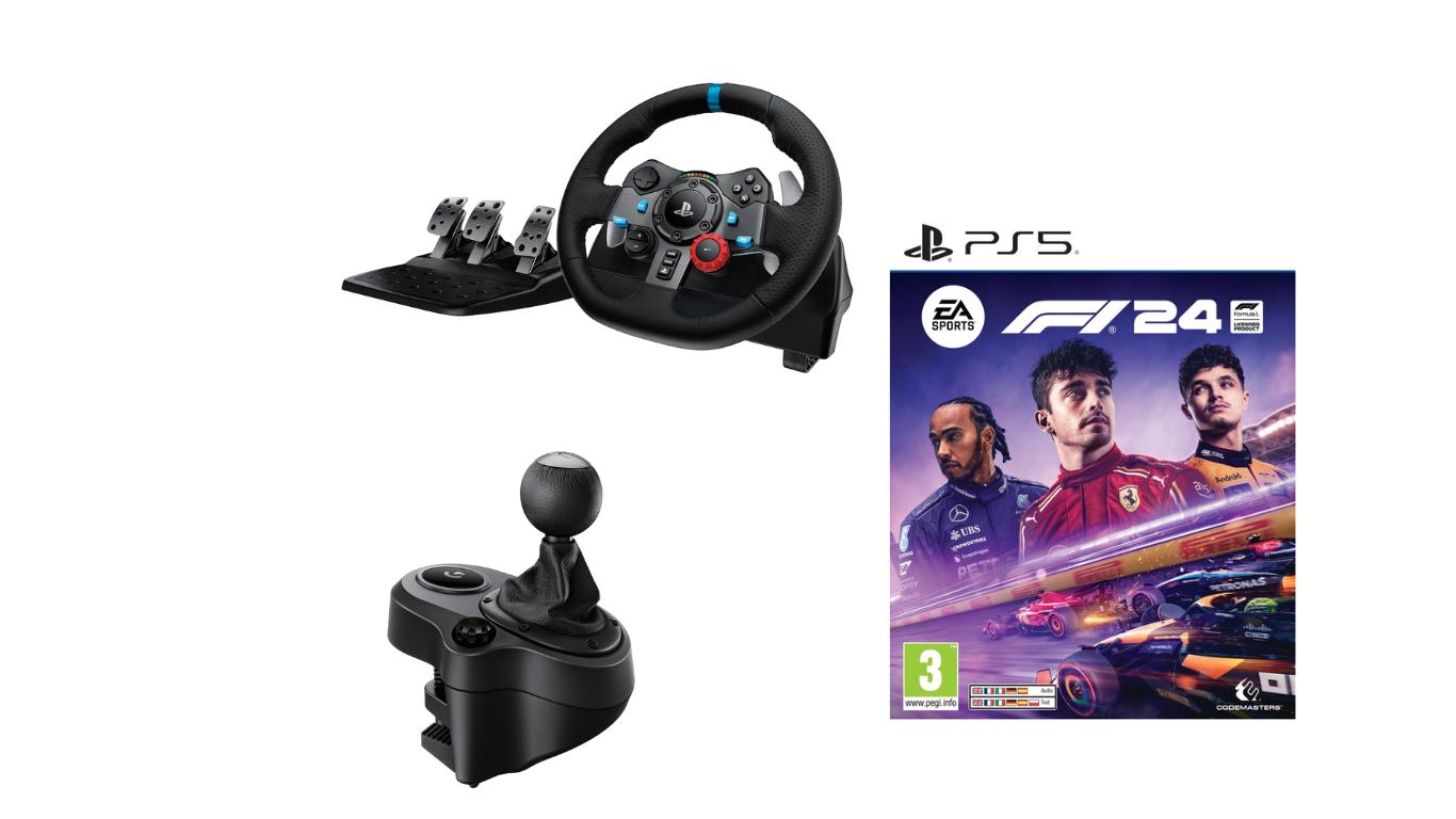 Logitech - G29 Driving Force PS3/PS4/PS5 +Driving Force Shifter With F1 24For PS5 - Bundle