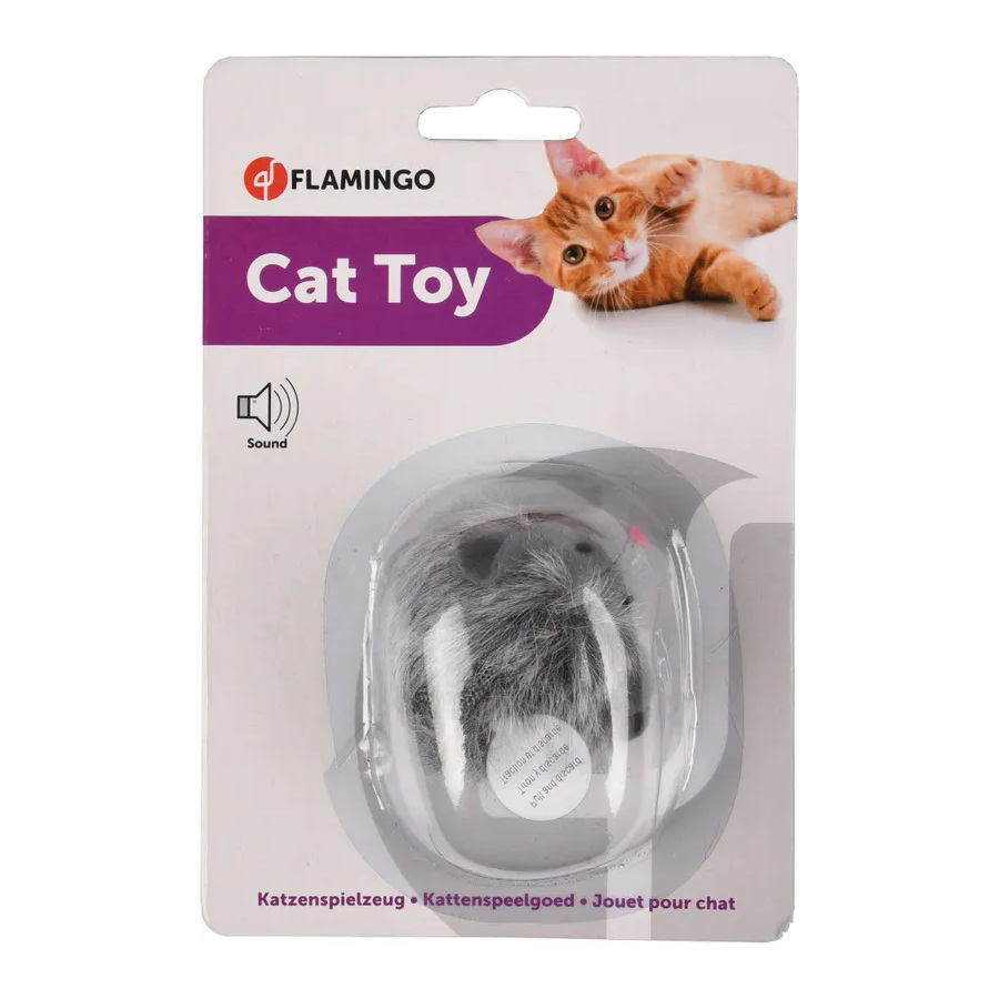 Rato Flamingo Gizmu com Som para Gatos