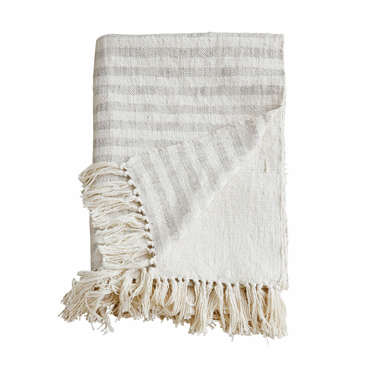 Plaid Marpent creme/grau